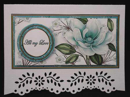 Dteal Magnolia All My Love Dl Decoupage Topper by Yvonne Middleton