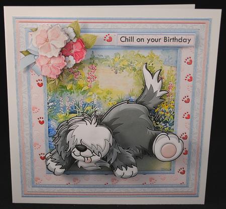 Chilled Out Dog 8x8 Mini Kit & Decoupage by Yvonne Middleton