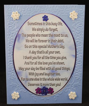Three Verse Toppers for Mother by Yvonne Middleton