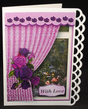 Room with a View - Purple Roses by Yvonne Middleton