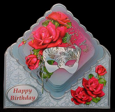 Carnival Mask Diamond Pyramid Card Mini Kit by Yvonne Middleton