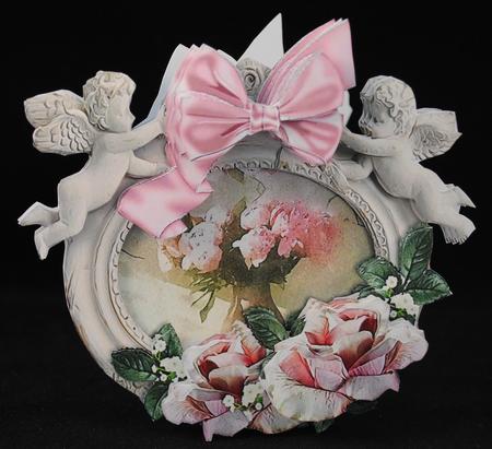 Pretty Things Shaped Card Mini-kit - Victorian Frame & Roses by Yvonne Middleton