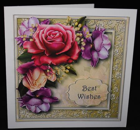 Colorful Roses with Frame by Yvonne Middleton