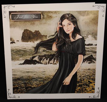 Lady Guinevere (black) 8x8 Quick Card by Yvonne Middleton