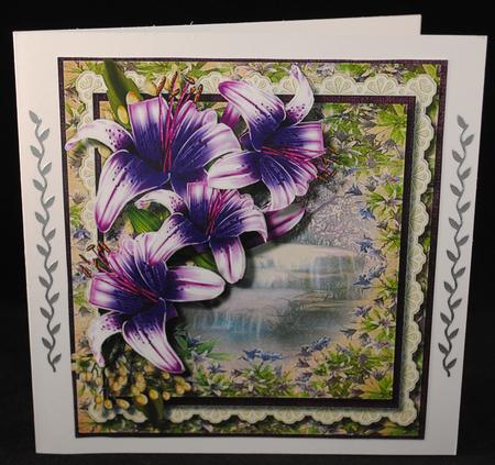 Beautiful Tiger Lillies at the Waterfall  by Yvonne Middleton