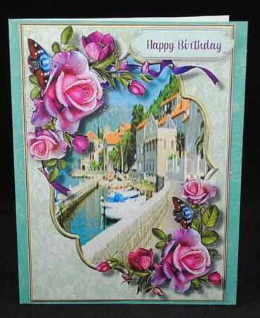 Beautiful Roses and Scene  by Yvonne Middleton