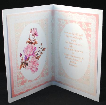 Incert Peach Floral, with Verse by Yvonne Middleton