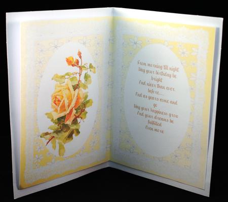 Incert Yellow Floral, with Verse by Yvonne Middleton