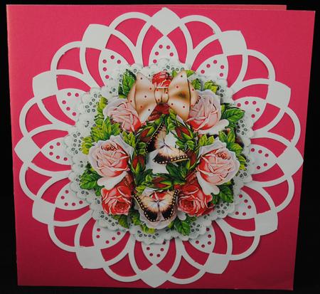 Wreath of Vintage Roses by Yvonne Middleton
