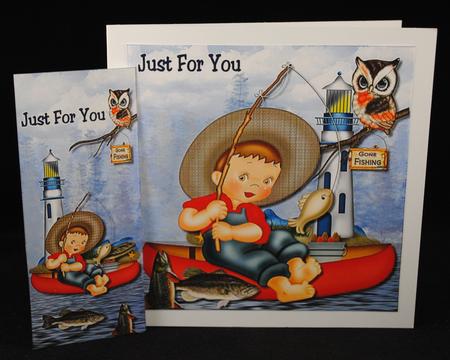 Gone Fishing Topper & Bookmark by Yvonne Middleton