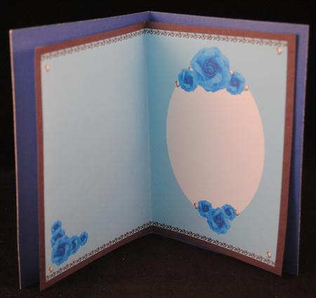 Royal Blue Kitty Card Insert 1 by Yvonne Middleton