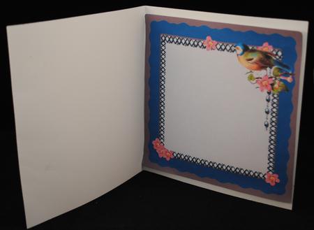 Lady Gray Decoupage Card Front Insert by Yvonne Middleton