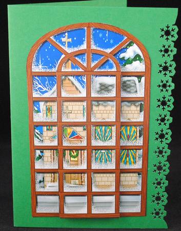 A4 Christmas Church Window by Yvonne Middleton