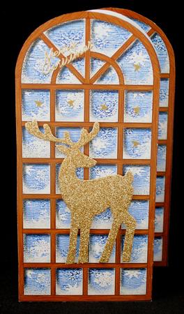 Trifold Christmas Window 3 by Yvonne Middleton