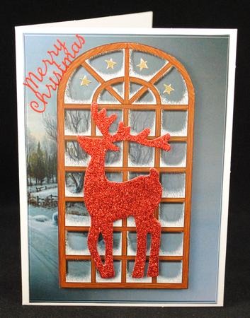 A4 Background Vintage Winter Window by Yvonne Middleton