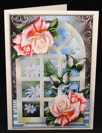 Window Roses & Daisies by Yvonne Middleton