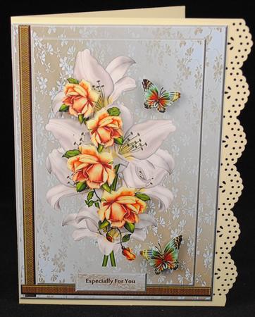 Corsage Lilies and Blush Roses by Yvonne Middleton