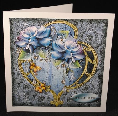 Art Deco Frame Porcelain Roses by Yvonne Middleton
