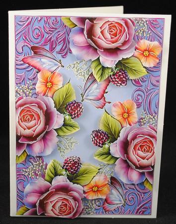 English Roses and Butterflies by Yvonne Middleton