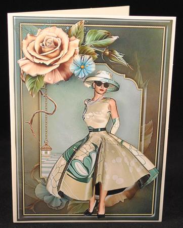 Pretty Lady and Champagne Roses by Yvonne Middleton