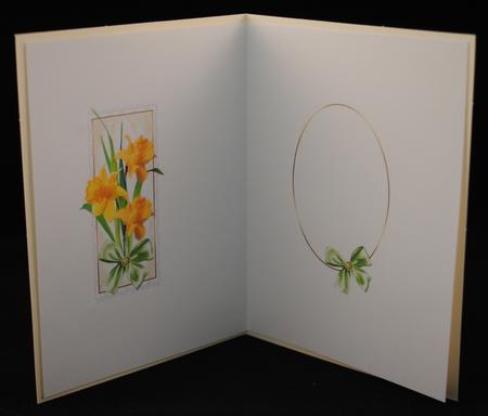 Daffodils and Butterflies Quick Card Insert by Yvonne Middleton