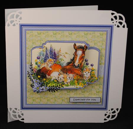 Foal, Kittens and Flowers by Yvonne Middleton