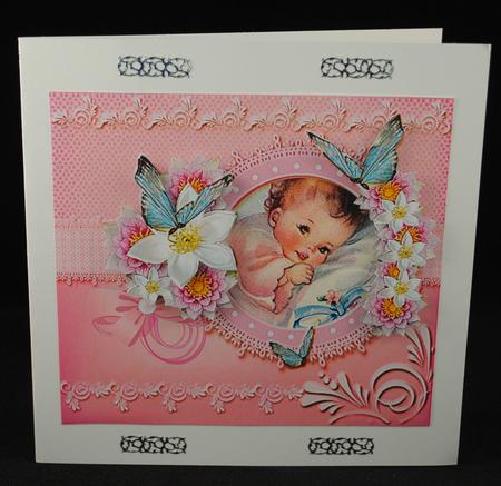 Sweetest Baby Decoupage Card Topper by Yvonne Middleton
