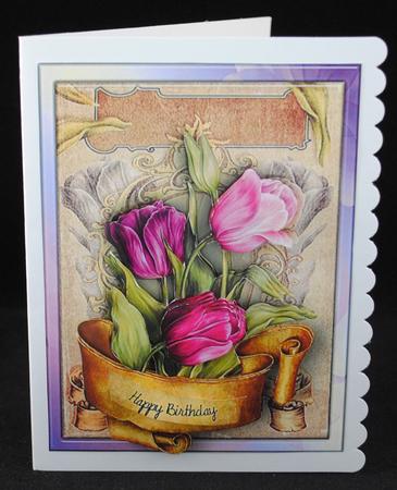 Exquisite Tulips Female Card by Yvonne Middleton