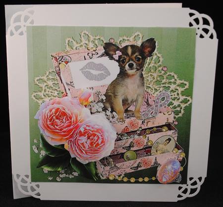 Jewlery Box Card Topper with Decoupage by Yvonne Middleton