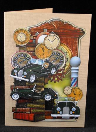 Cars O'clock.2 Male Card by Yvonne Middleton