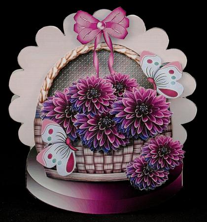 Mini Kit Platform Basket Flowers & Butterflies by Yvonne Middleton