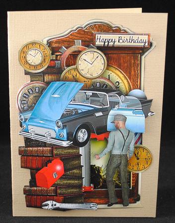 Mechanic O'clock Male Card by Yvonne Middleton