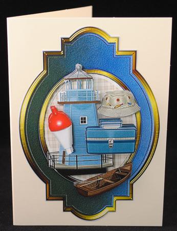 Panel Male Card Fishing by Yvonne Middleton
