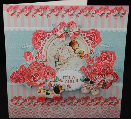 Pretty Flower Baby Girl Decoupage Mini Kit by Yvonne Middleton