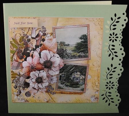 Cottage Garden Views Card and Decoupage by Yvonne Middleton