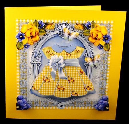 The Pretty Yellow Dress Card Front Kit by Yvonne Middleton