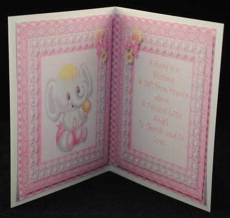 Incert Pink Elphant , with Verse by Yvonne Middleton