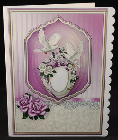 Easter Doves Card Front by Yvonne Middleton