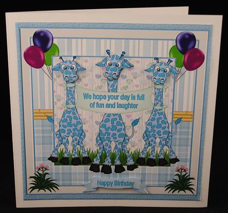 Jungle Giraffe Decoupage Topper by Yvonne Middleton