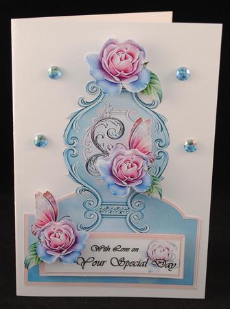 The Little Blue Vase - Shaped Topper by Yvonne Middleton