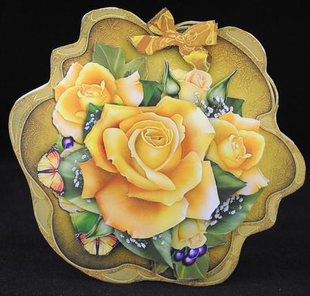 Yellow Vintage Roses by Yvonne Middleton