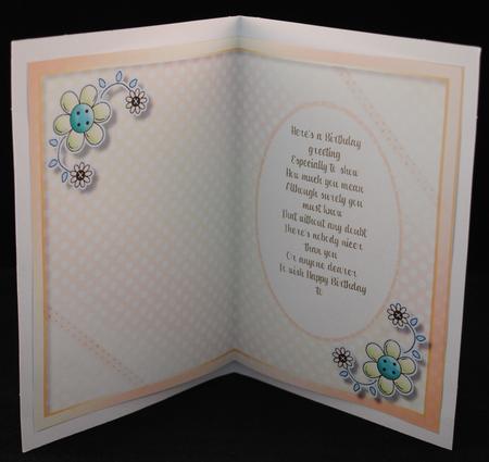 Incert Peach, -polka Dot with Verse by Yvonne Middleton