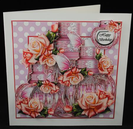 Graduated Perfume Bottles - Quick Topper by Yvonne Middleton