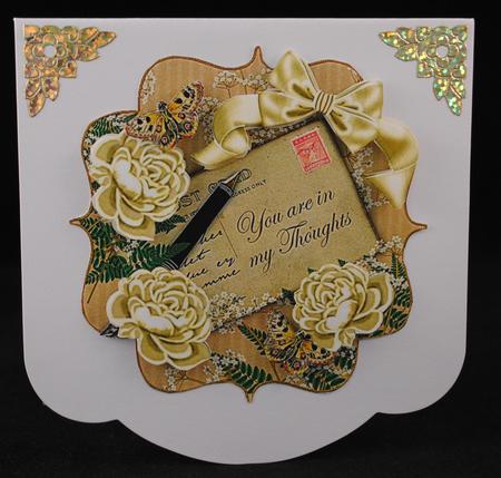 Cream Rose in My Thoughts 6in Bracket Topper by Yvonne Middleton