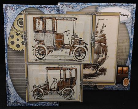 Vintage Male Card Tri Fold by Yvonne Middleton