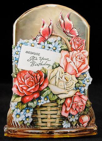 Globe Vintage Basket & Roses Mini Kit by Yvonne Middleton