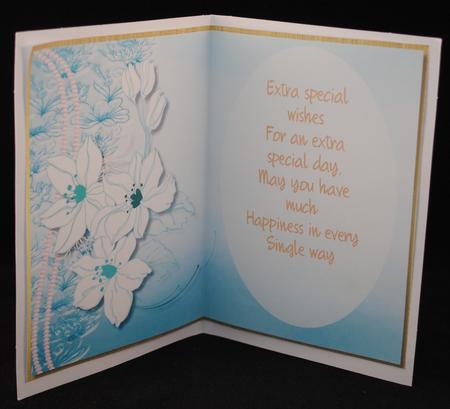 Incert Aqua with Flowers and Verse  by Yvonne Middleton