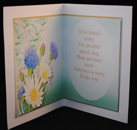 Incert Green with Flowers and Verse by Yvonne Middleton