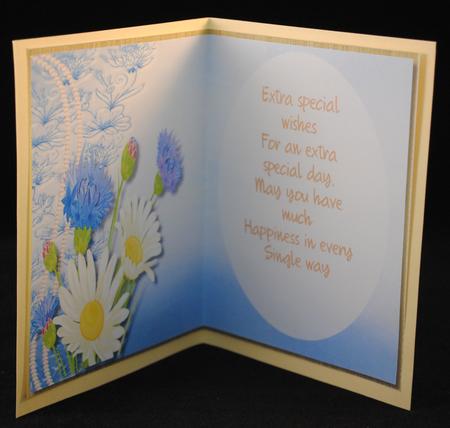 Incert Blue with Flowers and Verse  by Yvonne Middleton
