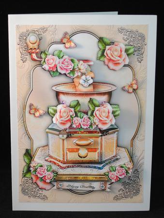Vintage Decorative Coffee Grinder with Roses by Yvonne Middleton